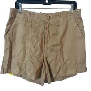 Social Standard by Sanctuary Fortune Tencel Shorts Womens Med Tan Casual New